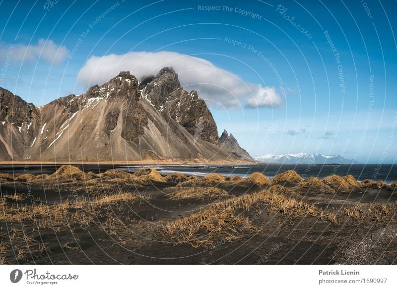 Vestrahorn Beautiful Life Vacation & Travel Adventure Beach Ocean Island Snow Mountain Environment Nature Landscape Earth Sky Clouds Spring Climate