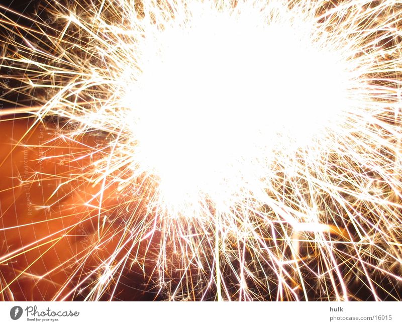 sparkler Sparkler Yellow New Year's Eve Long exposure Blaze Firecracker Orange