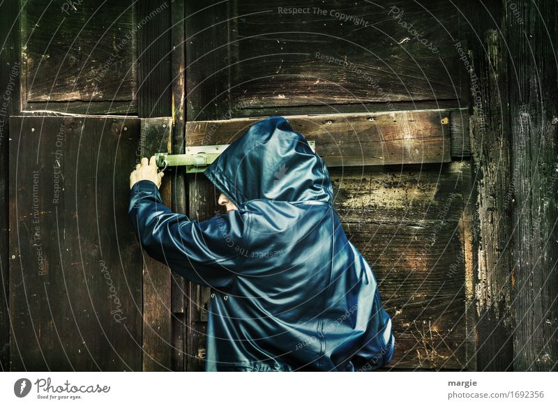 AST 9 | At night when everything is asleep.....a person in a hooded coat opens the lock of an old wooden door Human being Masculine Feminine Woman Adults Man 1