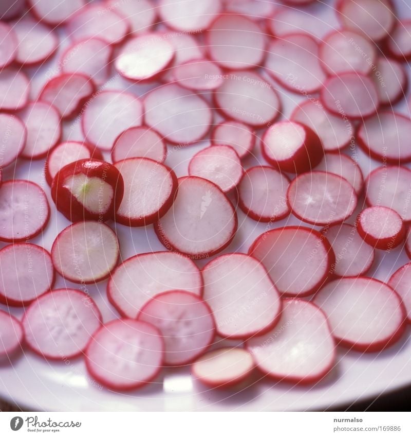 Red Round Sharp Colour photo Interior shot Food Vegetable Radish Banquet Organic produce Plate Lifestyle Gastronomy Closing time Culture Nutrition Nature Earth
