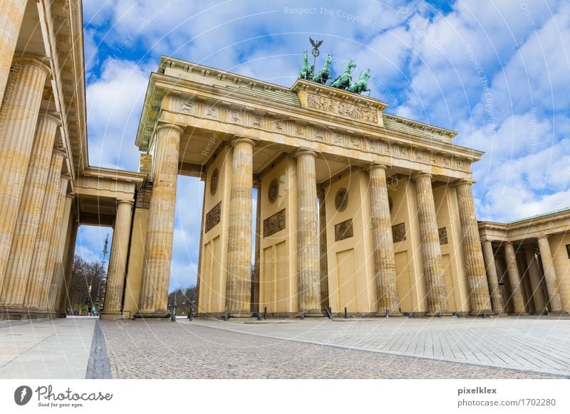 Brandenburg Gate Berlin Germany Town Capital city Downtown Places Manmade structures Building Architecture Column Tourist Attraction Landmark Monument Quadriga
