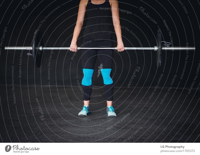 Cropped image of a crossfit woman working out. Body Sports Woman Adults Hand Feet Fashion Clothing Fitness Stand Strong Black Power athlete athletic bar