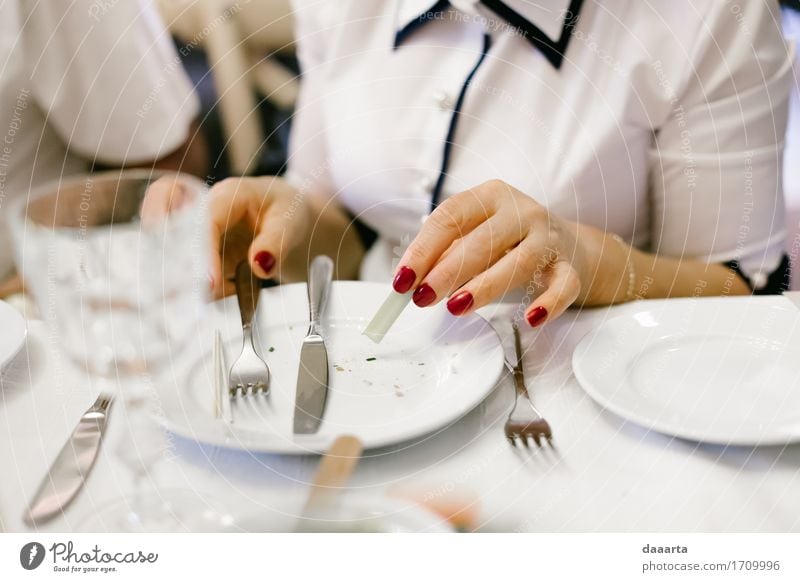 after the meal Food Meal Eating Dinner Buffet Brunch Crockery Plate Knives Fork Lifestyle Elegant Style Joy Nail polish Harmonious Leisure and hobbies Adventure
