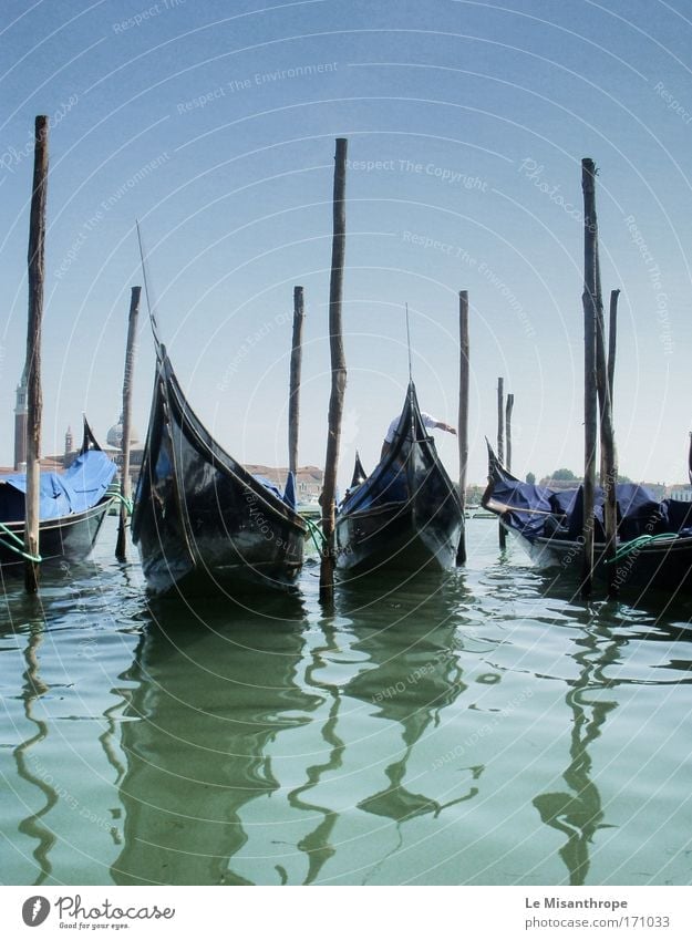 Gondolas on the Grand Canal Colour photo Exterior shot Day Front view Vacation & Travel Tourism Environment Landscape Water Sky Horizon Coast Adriatic Sea Ocean
