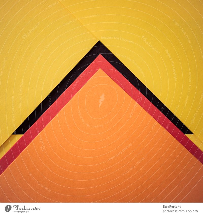 OrsG^^^GsrO Paper Decoration Sign Line Arrow Stripe Esthetic Sharp-edged Multicoloured Yellow Orange Red Black Design Colour Target Pyramid Geometry Point