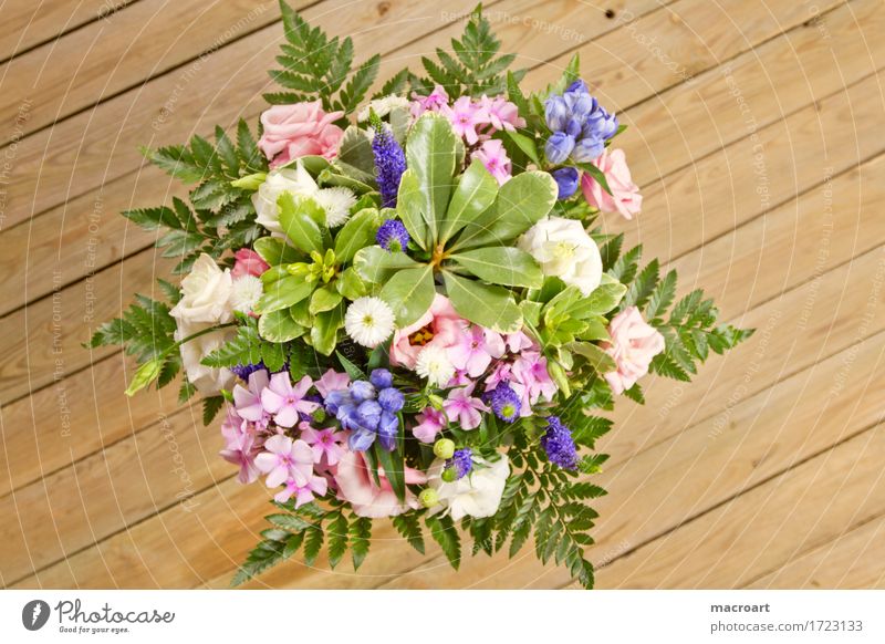 bouquet Bouquet Flower Blossoming Mother's Day Birthday Congratulations Father's Day Valentine's Day Green Fern Floristry Donate Violet Pink Wooden table shabby
