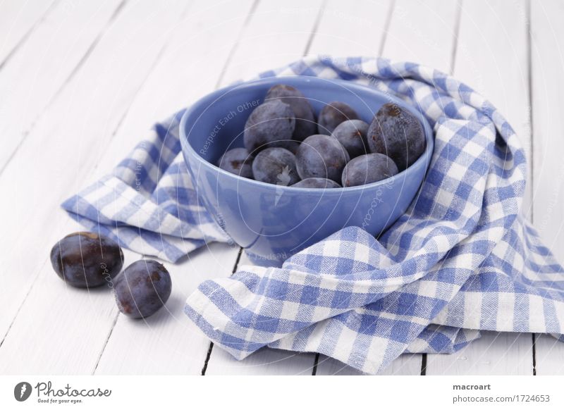 plums Plum Pomacious fruits Fruit country house style Country house Mature Blue Healthy Healthy Eating Dish towel Wooden board Wooden table Vintage Old Bowl