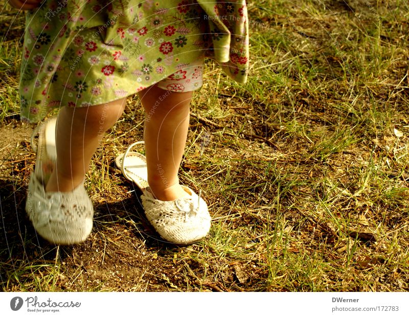 ... I'll grow into it! I Garden Dance Child Human being Toddler Girl Legs Feet 1 1 - 3 years Stage Dancer Grass Dress Footwear Flip-flops Toys Doll Footprint