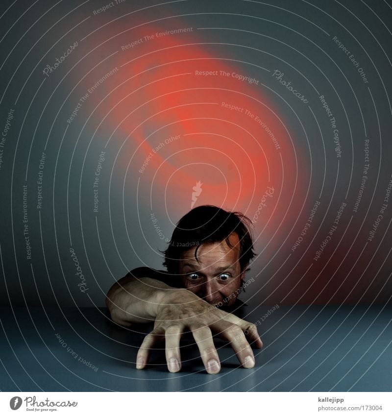dangerous Colour photo Subdued colour Artificial light Long shot Forward Human being Man Adults Head Hair and hairstyles Face Eyes Arm Hand Fingers 1