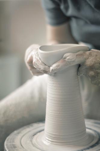 hands working with clay at the potter's wheel |the strangler of tonwell Work and employment Potter Pottery Potter's wheel Do pottery Arts and crafts Craftsman