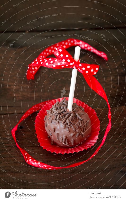 cakepops Lollipop Cake Candy Round Red Bow Christmas & Advent Gift wrapping Point Spotted Chocolate Chocolate coating Chocolate crumble Overlay Granules Sugar