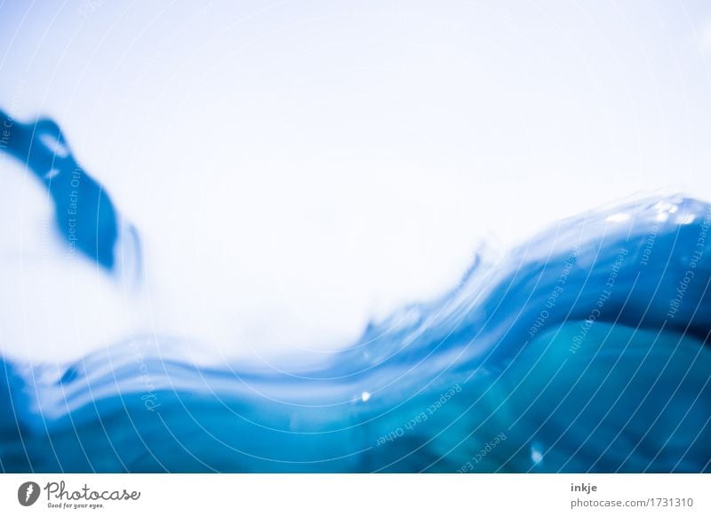 ~ Air Water Waves Ocean Wild Blue Esthetic White Bright background Go under Blur Wavy line Movement Spirited Swing Slosh Colour photo Exterior shot Close-up