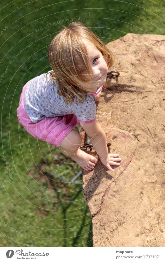 Girl climbs on boulder Playing Playground Trip Climbing Parenting Kindergarten Child Human being Masculine Toddler Infancy 1 1 - 3 years 3 - 8 years Nature