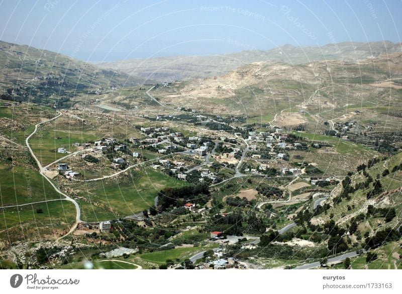 Kerak / Jordan Environment Landscape Sky Spring Summer Climate Climate change Weather Beautiful weather Village Small Town Populated Build Hiking Tourism