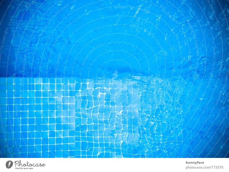 The Pool Colour photo Subdued colour Exterior shot Structures and shapes Deserted Day Reflection Bird's-eye view Blue Swimming pool Refreshment