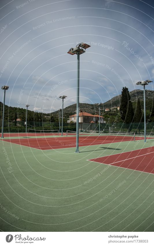 big tennis Luxury Leisure and hobbies Tennis Tennis court Sports Fitness Sports Training Ball sports Sporting Complex Colour photo Exterior shot Deserted Day