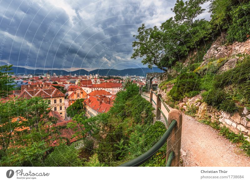 Graz Schlossberg Well-being Contentment Relaxation Calm Vacation & Travel Summer Summer vacation Environment Nature Landscape Autumn Beautiful weather Plant