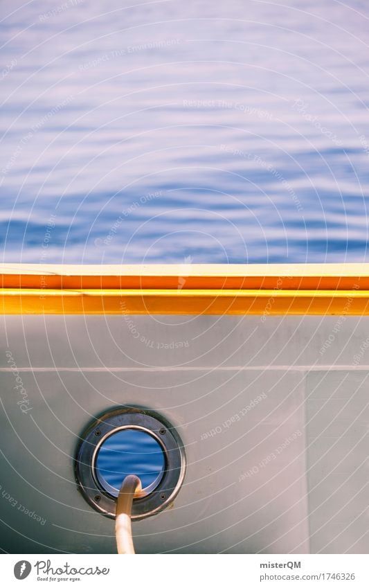Water with hole. Art Esthetic Summer Summer vacation Summer's day Ocean Sea water Strait Marine research Surface of water Porthole Navigation Watercraft Deck