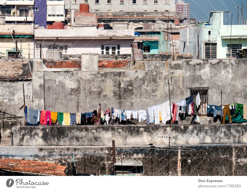 washing day Living or residing Human being Feminine Woman Adults Mother 1 Town Overpopulated House (Residential Structure) Wall (barrier) Wall (building) Facade