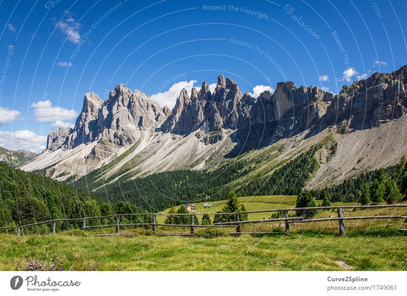Alpine Worlds Nature Landscape Elements Sky Clouds Meadow Field Forest Hill Rock Alps Mountain Peak Hiking Massive Gravel Scree Stony South Tyrol Dolomites