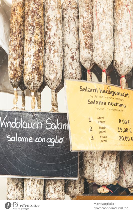 south tyrolean salami weekly market Food Meat Sausage Salami Garlic South Tyrol Farmer's market Farmers market Tradition Specialities Lifestyle Shopping