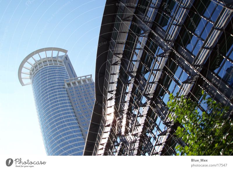 Frankfurt Skyline High-rise Building Summer Architecture Blue sky