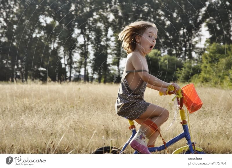 full of life .. Attention deficit syndrome Ritalin Cycling Bicycle Child Girl Infancy Childhood memory 1 3 - 8 years Dress Rubber boots Movement Playing