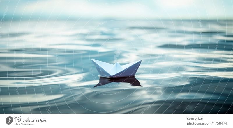 Paper boat on a great journey Healthy Alternative medicine Wellness Calm Model-making Handcrafts Vacation & Travel Cruise Summer Summer vacation Beach Ocean