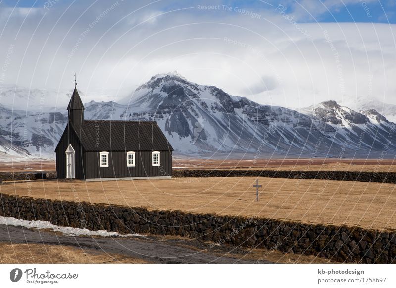 Black Church of Budir in Iceland Vacation & Travel Tourism Adventure Far-off places Building Tourist Attraction Landmark Religion and faith Snæfellsnes faithful