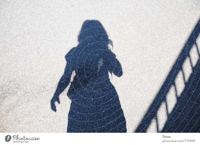"Bye vacation!" Subdued colour Exterior shot Day Light Shadow Contrast Silhouette Feminine Woman Adults 1 Human being Stand Longing Homesickness Wanderlust