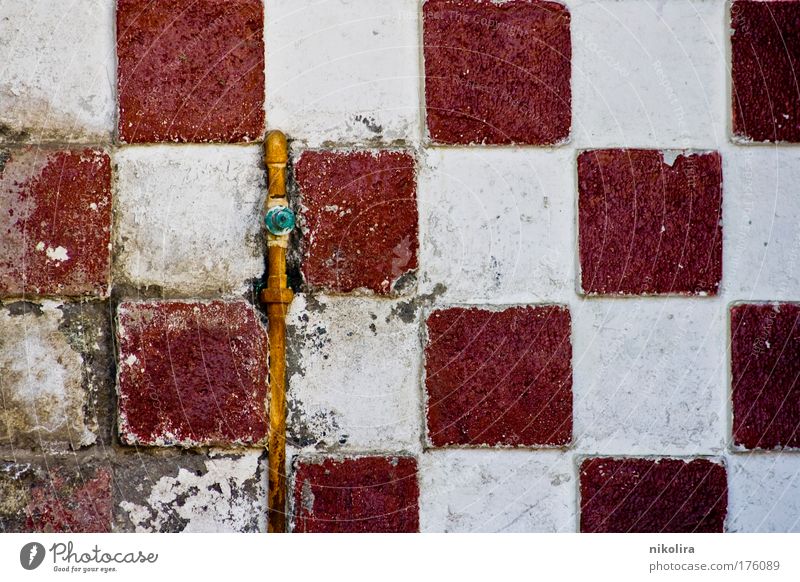 Wall Colour photo Detail Pattern Structures and shapes Deserted Day Central perspective Wall (barrier) Wall (building) Decoration Concrete Brick Old Near Yellow