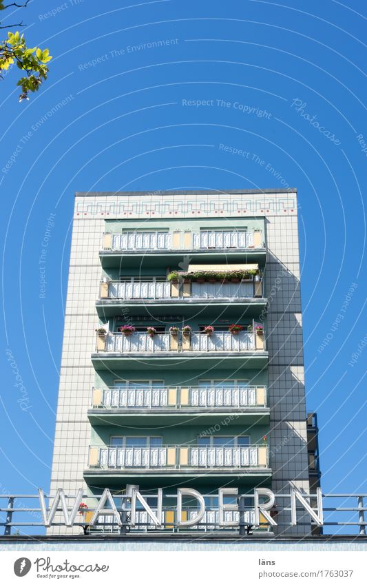 Photocase Tag l beautiful record House (Residential Structure) Sky Living or residing Prefab construction Balcony Characters Hiking Berlin Beautiful weather