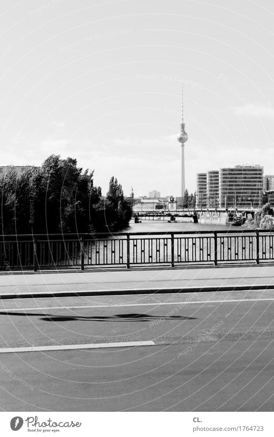 Berlin Vacation & Travel Tourism Trip City trip Sky Beautiful weather River Town Capital city Deserted High-rise Bridge Manmade structures Building