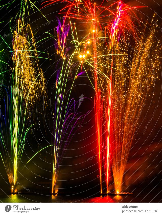 fireworks Night life Entertainment Party Event Music Feasts & Celebrations New Year's Eve Fairs & Carnivals Wedding Joy Happy Enthusiasm Colour photo Deserted