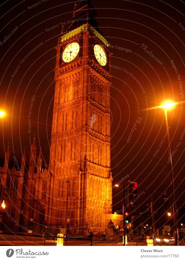 Big Ben London Night Lighting Great Britain Architecture