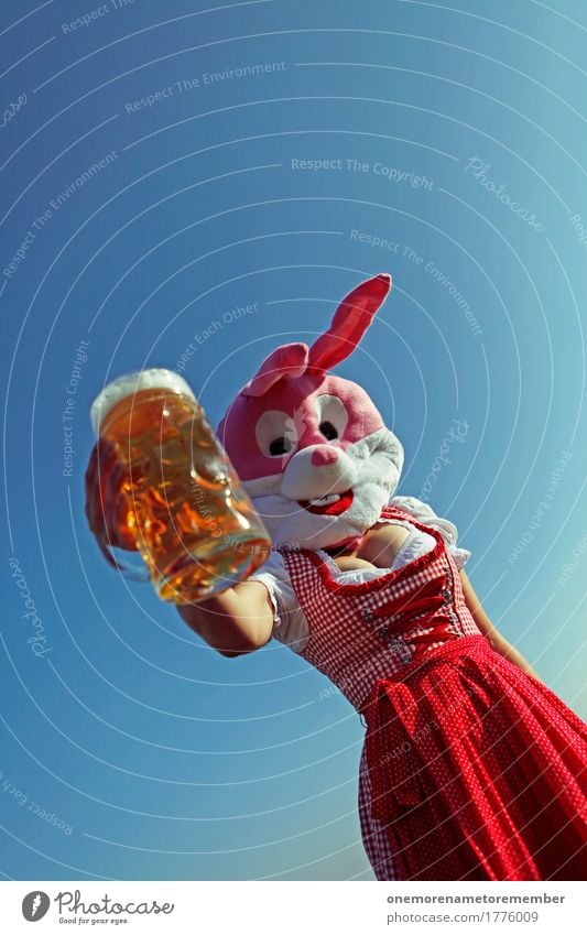 Oktoberfest - tap is! Food Lifestyle Art Esthetic Beer Beer garden Beer glass Froth Beer mug Traditional costume Costume Red Dress Bavaria Hare & Rabbit & Bunny