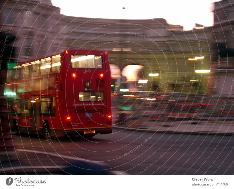 london in motion London Evening Europe Bus Movement Dusk Town