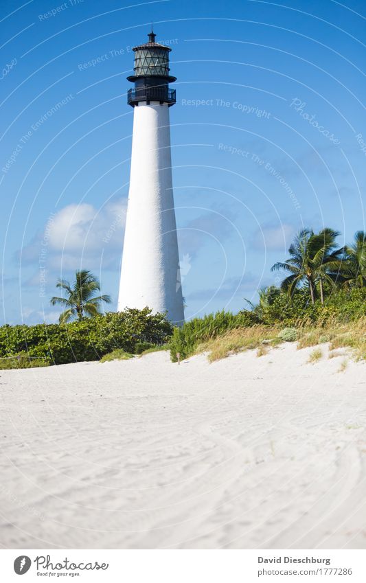 lighthouse Vacation & Travel Tourism Trip Far-off places Sightseeing Summer Summer vacation Sun Sunbathing Beach Ocean Island Landscape Sky Clouds