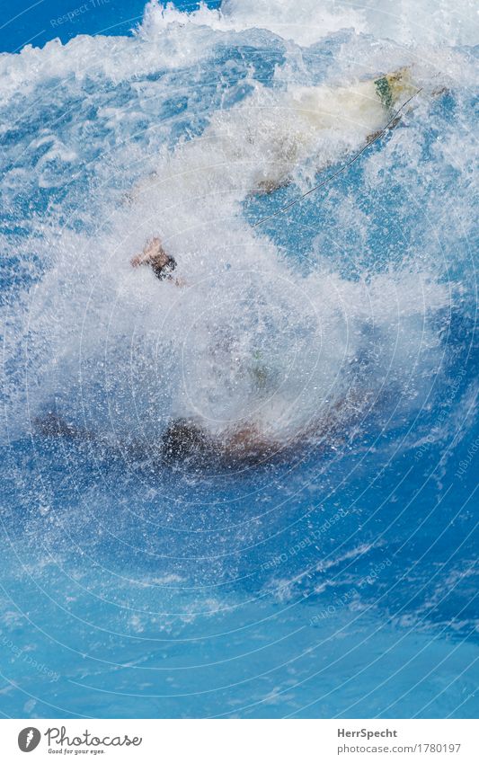 splash Sports Aquatics Swimming & Bathing Surfing Surfer Surfboard Water Esthetic Exceptional Fluid Blue Sudden fall Snapshot Waves Inject Splash of water