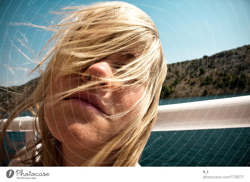 With the wind in your hair II Well-being Contentment Relaxation Calm Vacation & Travel Trip Freedom Summer Summer vacation Sun Ocean Feminine Young woman
