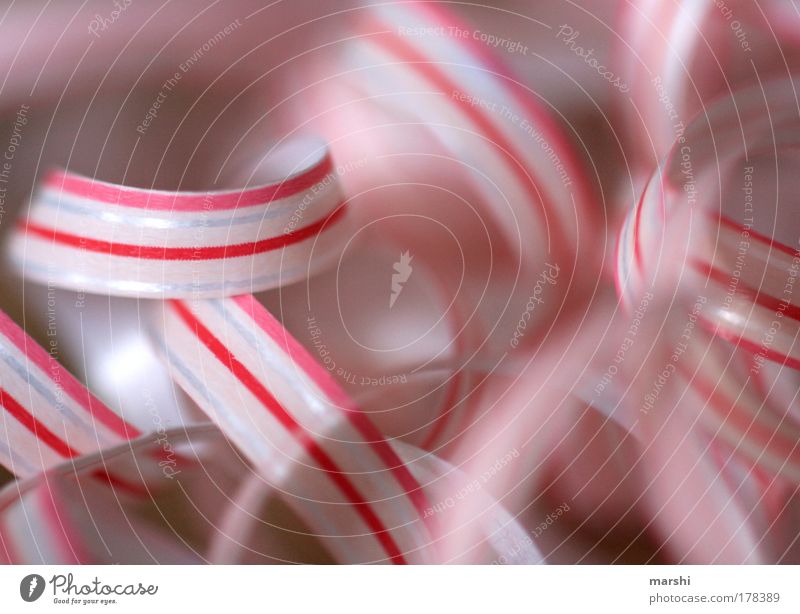 Curl red-white Colour photo Sign Line Stripe String Bow Kitsch Pink Red White Gift wrapping Packaging material Circle Structures and shapes Background picture