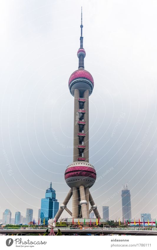 Pearl Tower Shanghai China Port City Downtown Skyline Overpopulated House (Residential Structure) Places Manmade structures Building Architecture