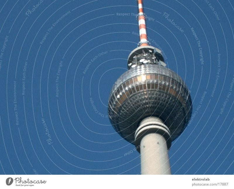 television tower Alexanderplatz Concrete Architecture Berlin TV Tower st. ulbricht telespargel Glass Sphere Blue Sky