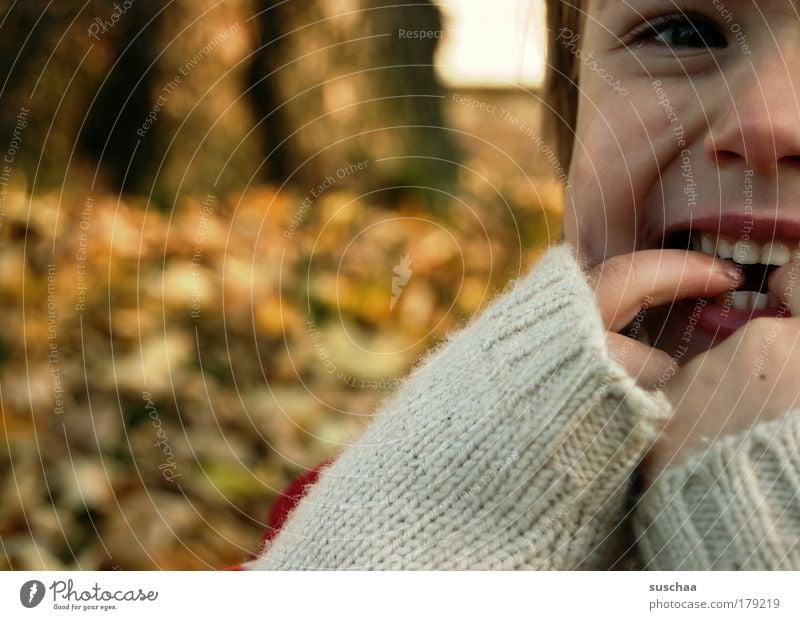 anticipation Subdued colour Exterior shot Shallow depth of field Portrait photograph Looking into the camera Child Toddler Girl Head Face Eyes Nose Mouth Lips