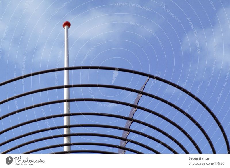 roof decoration Roof Spiral Antenna Abstract Architecture Rod Blue Sky