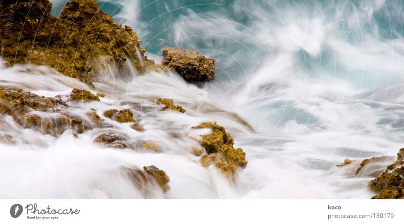 H2O Colour photo Exterior shot Deserted Day Motion blur Nature Landscape Water Summer Waves River Esthetic Fluid Beautiful Blue Brown Green White Life Movement