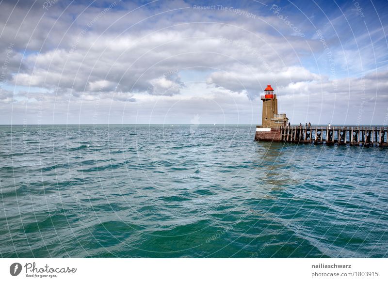 Lighthouse, Fecamp France Nature Landscape Air Water Autumn Beautiful weather Waves Ocean Atlantic Ocean Normandie Small Town Port City Manmade structures