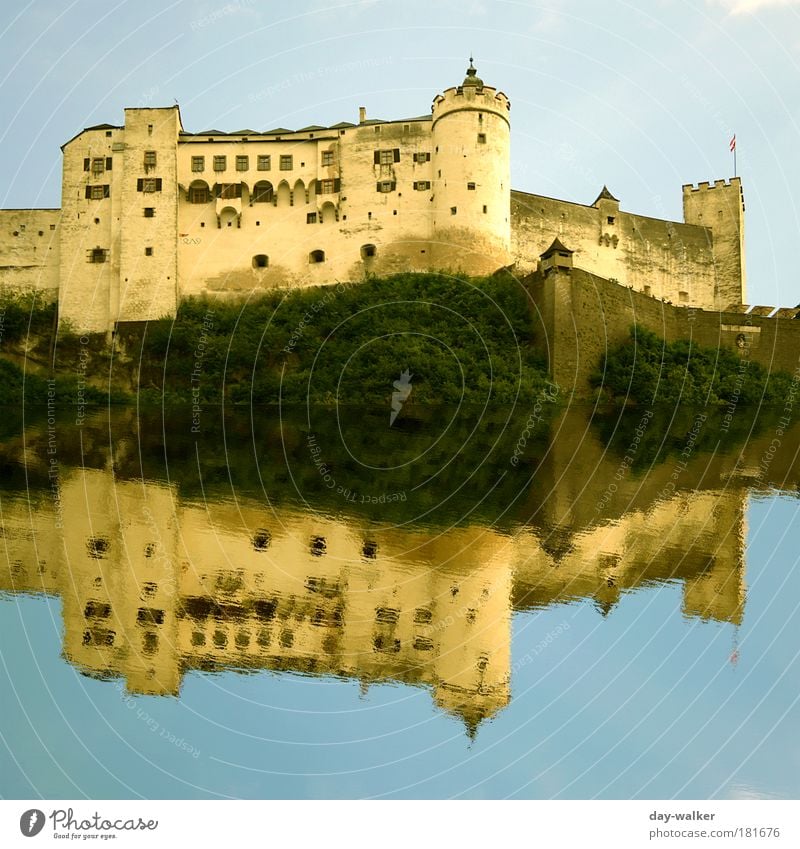 Mirror Castle Colour photo Multicoloured Exterior shot Deserted Day Light Shadow Contrast Reflection Shallow depth of field Landscape Air Water Sky Clouds