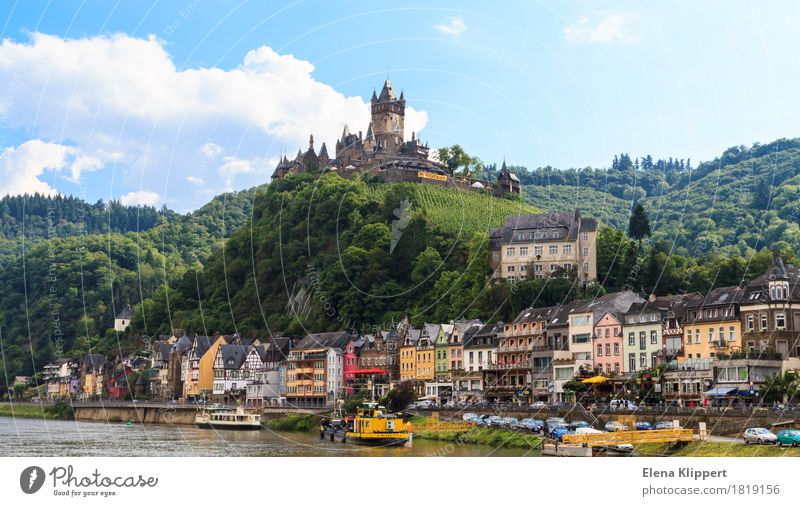 Cochem on the Moselle Germany Eifel Rhineland-Palatinate Village Small Town Old town Populated Castle Tower Manmade structures Building Architecture