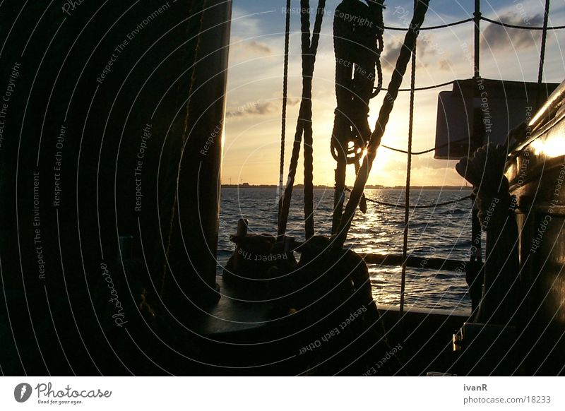 clear Sunset Sailing Navigation